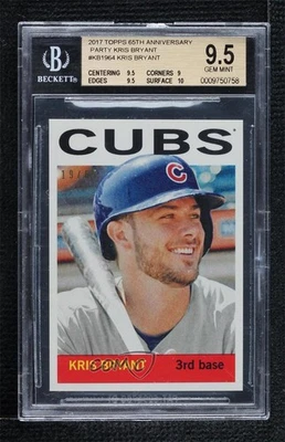 2016-17 Topps Transcendent Party /65 Kris Bryant #KB-1964 BGS 9.5 GEM MINT - Image 1 of 2