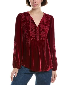 Johnny Was Prairie Bluse mit geschwungenem Saum Damen - Bild 1 von 4