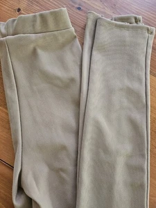 ZARA Rippstrick Leggings mit geteiltem Saumschlitz Größe Small Pull On High Waist Beige - Bild 1 von 8