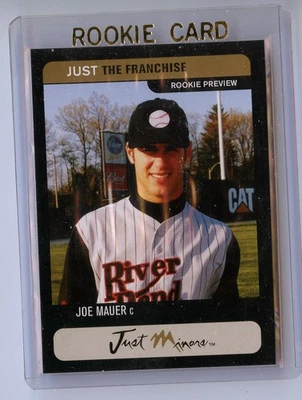 JOE MAUER 2002 JUST MINORS CARD PROTOTYPE #JTF.BLACK TWINS (High School) - Image 1 of 2