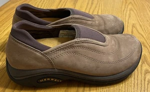 Merrell Jungle Equinox Size 6 Taupe Slip-on Shoes Suede Leather Air Cushion - Picture 1 of 10