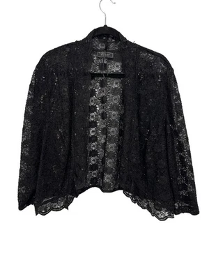 Cárdigan Dressbarn Collection Bolero Talla 2X Lentejuelas Encaje Frente Abierto Cachicho Foto 1 de 4