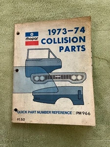 Used original MoPar 1973-74 Collision Parts book PM 966 - Picture 1 of 6