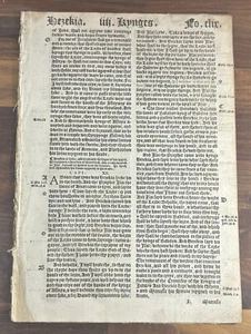 Great Bible 8 Leaves, 1540, Complete Signature Set From Kings 4 - Chronicles 1 - Picture 1 of 8