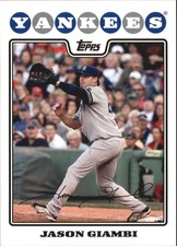 2008 Topps New York Yankees Baseball Card #409 Jason Giambi