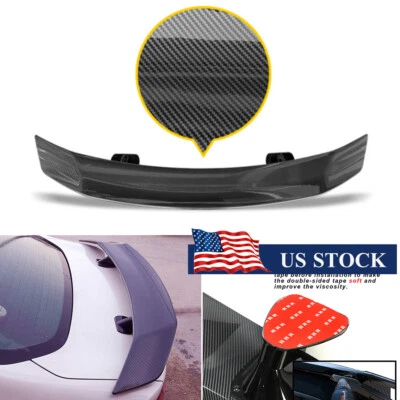 53" Car Tail-free Trunk Universal Spoiler Wing Carbon Fiber Look w/ Adhesive USA - Image 1 of 4