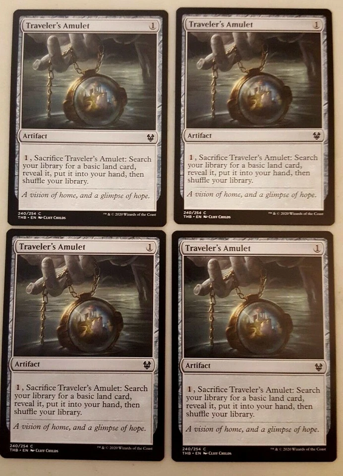 4x Traveler's Amulet Theros Beyond Death MTG Magic the Gathering NM Playset - Image 1 of 1