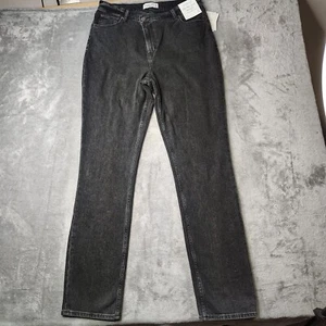 Abercrombie & Fitch Jeans Womens 31 Long Black 90s Slim Straight Ultra High Rise - Picture 1 of 12
