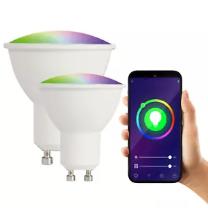 Appgesteuerte GU10 LED-Lampen | Zeitpläne | RGBW 16 Mio Farben - Bild 1 von 6