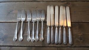 Antique 1910 Leyland by 1881 Rogers Silverplate Forks and Knives