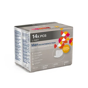 14 x Incontinence Pads for Men Level 3 - Super with Secure Adhesive Strip - Picture 1 of 3