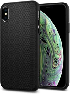 Spigen Cover Custodia LIQUID AIR per Apple iPhone XS e X protettiva Slim - NERO - Foto 1 di 7