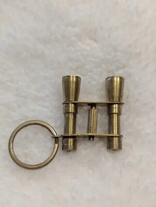 Llavero binocular vintage de latón piezas extraíbles mini de 1 pulgada - Imagen 1 de 10