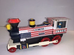 Vintage Bicentennial Steam Locomotive Tin Battery Operated Train - Picture 1 of 12
