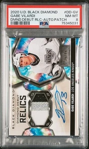 Gabe Vilardi - 2020 UD Black Diamond Diamond Debut Relic Autograph Patch PSA 8 - Picture 1 of 2