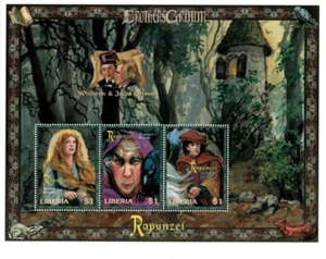 Liberia 1997 - Brother's Grimm - Rapunzel - Sheet of 3 Stamps - Scott #1253 -MNH - Picture 1 of 1
