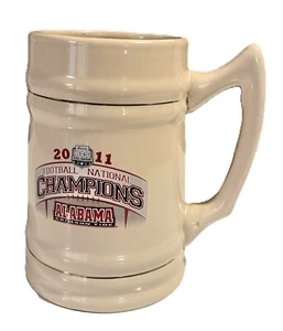 2011 Alabama Crimson Tide vs LSU Football BCS National Champions 20 Oz Stein Mug - Picture 1 of 5