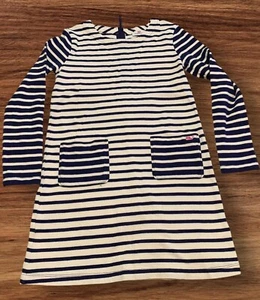 Vineyard Vines Girls Nautical Striped Long Sleeve Dress Size 7/8 Pockets Party - Picture 1 of 7