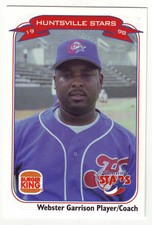 1998 Huntsville Stars Webster Garrison  #24 - Minor League Team Issue
