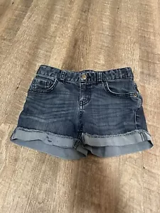 Cat & Jack Mädchen Größe M 7/8 Midi Shorts Super Stretch Medium Blau - Bild 1 von 3