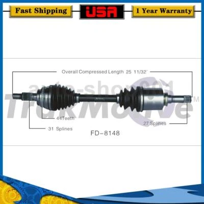 Front Left CV Axle Joint For Ford Edge 2014 2013 2012 2011 2010 2009 2008 2007 - Image 1 of 2
