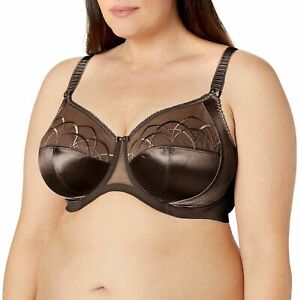 NWOT ELOMI CATE BROWN/PECAN UNDERWIRE SIZE 40 CUP H UNLINED BRA STYLE EL4030 PCN
