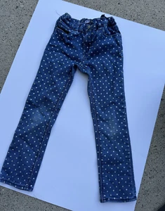 Levis Girl Jeans with Silver Heart Print Size 6 REG - Picture 1 of 5
