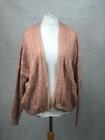 Mango Cable Knitted Edge To Edge Cardigan Pink Large TD017 MM 06