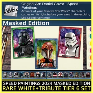 MASKED EDITION SPEED PAINTINGS RARE+TRIBUTE SET-TOPPS STAR WARS CARD TRADER - Picture 1 of 1