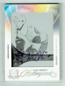 09-10 UD Upper Deck The Cup  Andrew MacDonald  1/1  Printing Plate  Rookie  Auto
