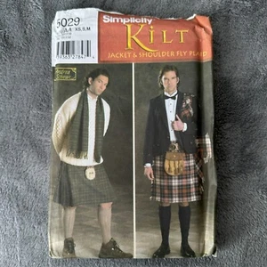 Simplicity Sewing Pattern 5029 Sz XS-M Scottish Kilt Jacket Men Theater Cosplay - Picture 1 of 4