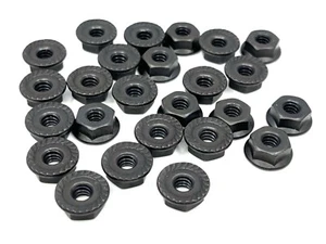 Fits GM Chevy 10-24 serrated flange moulding clip nuts black -25pcs - Bild 1 von 2