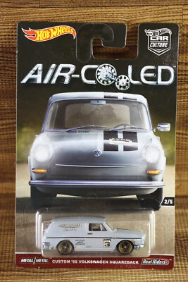 Volkswagen Squareback Mattel Hot Wheels refrigerado por aire Real Riders personalizado '69 Foto 1 de 3