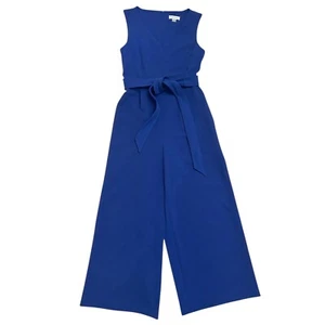 Calvin Klein Women's Size 4 Cropped Length Flare Leg Sleeveless Jumpsuit NWT - Foto 1 di 6