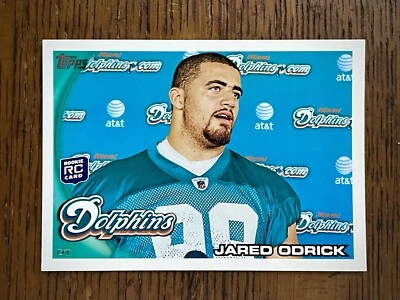Jared Odrick 2010 Topps Football RC #81 MINT Dolphins Rookie Jersey Penn State💙 - Image 1 of 2