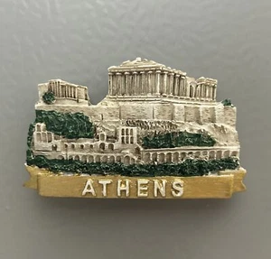Partenón en Atenas, Grecia Regalo de recuerdo turístico Imán de refrigerador de resina 3D - Imagen 1 de 8