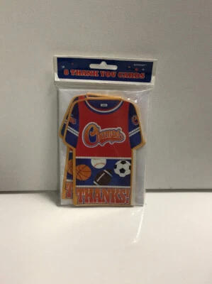 NEW Little Champs Sports Kids Birthday Party 8 Thank You Cards - Image 1 of 2