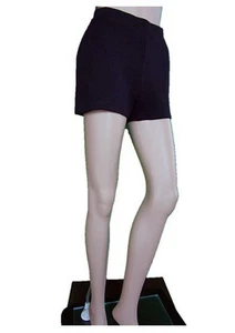 FERRE ITALY Woman Vtg Luxury Designer Wool Black High Waist Hot Pants sz 42 AN60 - Picture 1 of 10