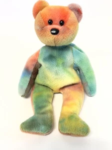 Ty Beanie Babies “Garcia” the Ty Dye Teddy Bear 2nd Generation Tush Tag 1993 - Picture 1 of 8