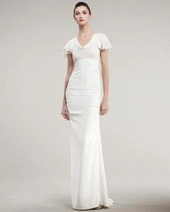 NICOLE MILLER BRIDAL PIPPA WEDDING DRESS 4 FA0035 $1100 - Picture 1 of 7