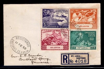 St. Lucia, FDC, Cover, Universal Postal Union UPU 1949. x46374 - Image 1 of 2