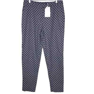 Pantalones para mujer FRNCH pequeños grises mezcla de lana a lunares nuevos con etiquetas - Imagen 1 de 4