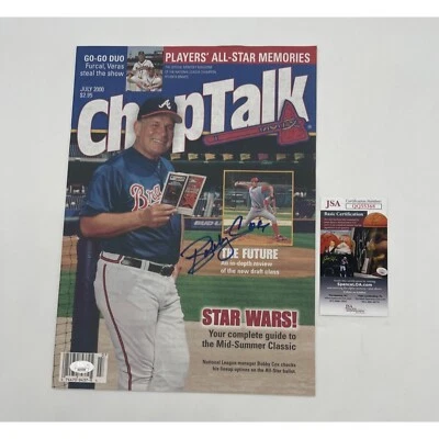 Bobby Cox Signed Magazine Atlanta Braves Chop Talk Manager JSA COA - Image 1 of 4