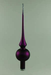 Lauschaer Glas Christbaumschmuck Spitze lila matt mundgeblasen - Bild 1 von 6