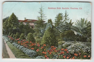 Postcard Residence of Robert Burdette in Pasadena, CA. - Picture 1 of 2