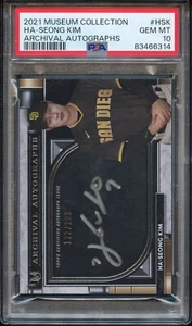 PSA 10 2021 COLECCIÓN MUSEO AUTÓGRAFOS DE ARCHIVO #HSK HA-SEONG KIM RC AUTOMÁTICO/200 - Imagen 1 de 2