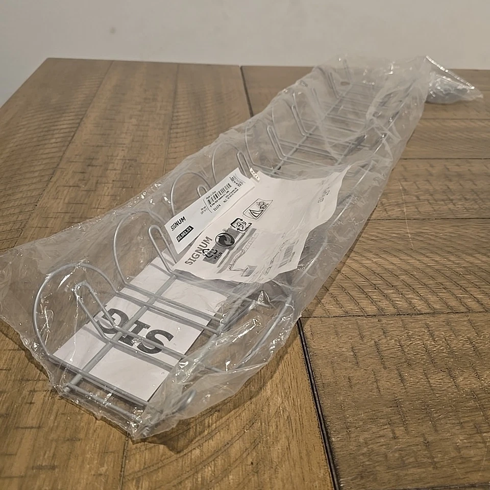 NEW IKEA SIGNUM Under Desk Mount Cable Management Tray Silver Steel Wire 27 1/2" - Image 1 of 3