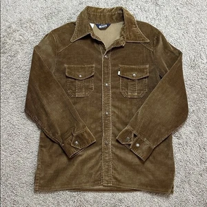 VTG Rare 70’s Levi’s For Men Levi’s Men’s Corduroy Shirt Jacket Brown USA Sz XL - Picture 1 of 12