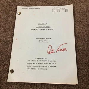 Klassiker COLUMBO 1975 TV-Skript "A Matter Of Honor" Peter Falk, Shatner - REPRINT - Bild 1 von 10