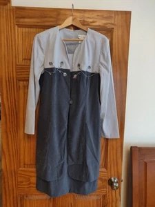 MISS DORBY Gray Polyester Embroidered Knee-Length Dress, size 12 - Picture 1 of 5